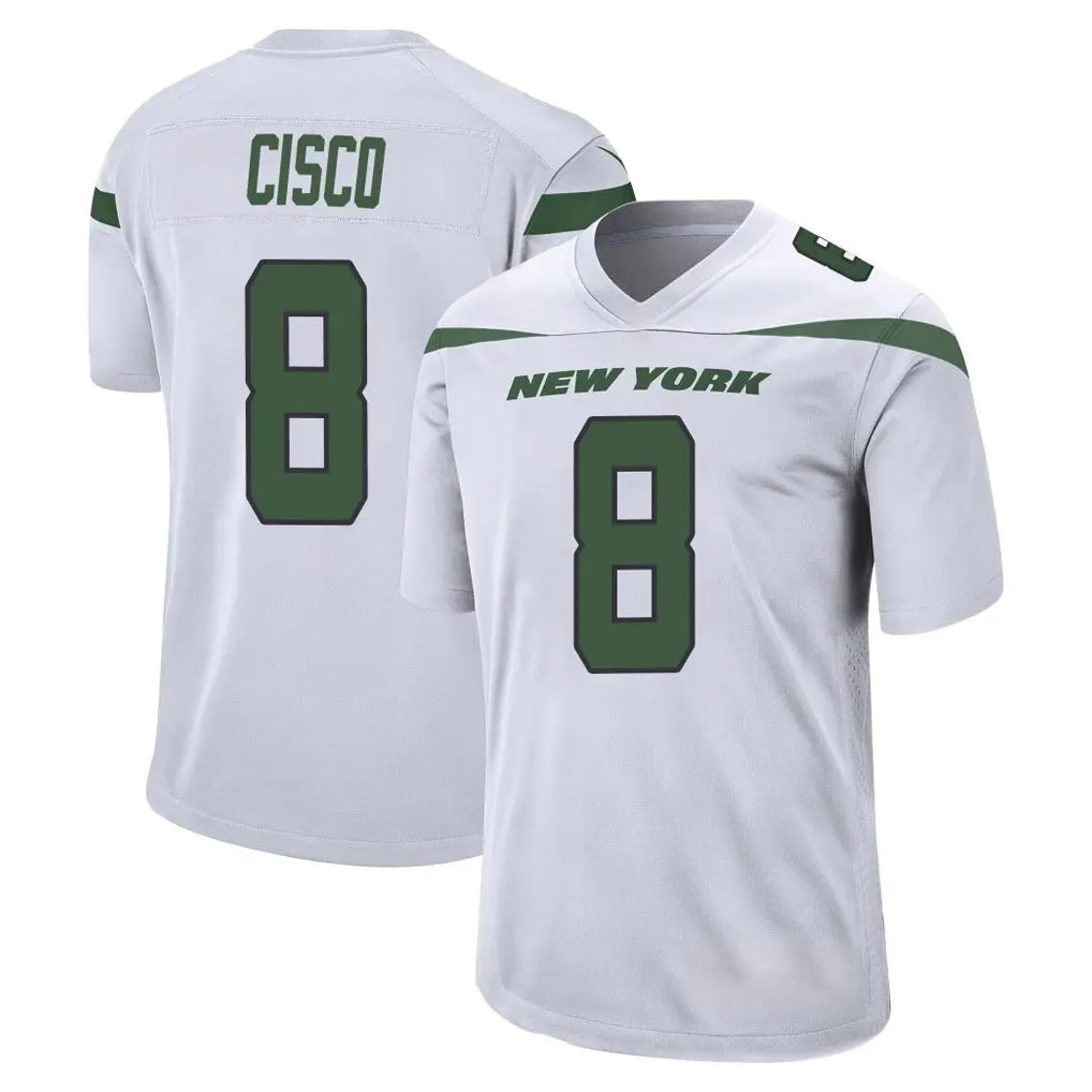 NY.Jets #8 Andre Cisco Player White Spotlight Home Game Ddoa Stitched Jerseys