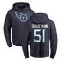 T.Titans #51 Austin Schlottmann Player Navy Logo Pullover Hoodies Home Game Ddoa Stitched Jerseys