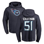 T.Titans #51 Austin Schlottmann Player Navy Logo Pullover Hoodies Home Game Ddoa Stitched Jerseys