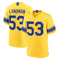 LA.Rams #53 Nate Landman Player Gold Classic Sol Home Game Ddoa Stitched Jerseys