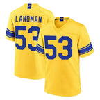 LA.Rams #53 Nate Landman Player Gold Classic Sol Home Game Ddoa Stitched Jerseys