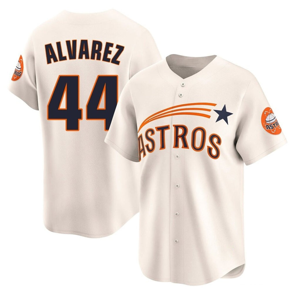 H.Astros #44 Yordan Alvarez Player Cream Throwback Cooperstown Collection Limited Ddoa Stitched Jerseys