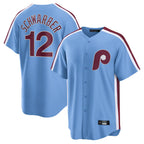 P.Phillies #12 Kyle Schwarber Player Light Blue Home Game Ddoa Stitched Jerseys