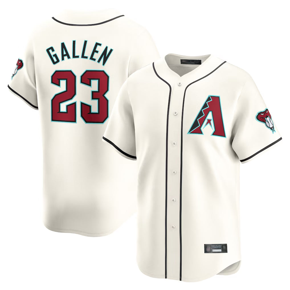 A.Diamondbacks #23 Zac Gallen Player Cream Limited Home Game Ddoa Stitched Jerseys