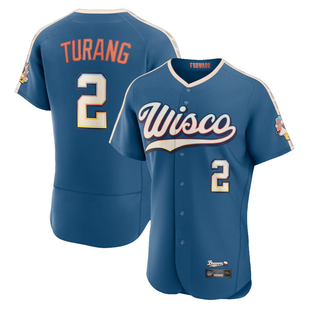 M.Brewers #2 Brice Turang Player Blue 2026 City Connect Home Limited Elite Ddoa Stitched Jerseys