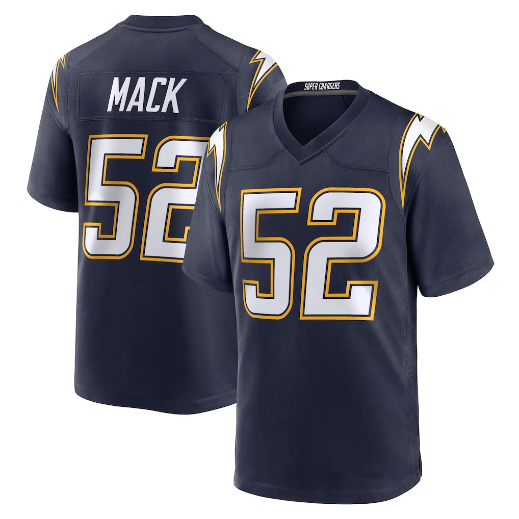 LA.Chargers #52 Khalil Mack Player Navy Alternate Home Game Ddoa Stitched Jerseys