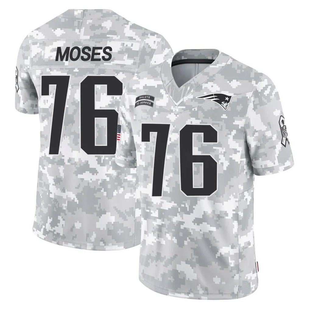 NE.Patriots #76 Morgan Moses Player Arctic Camo Salute To Service Limited Game Ddoa Stitched Jerseys
