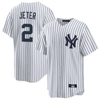 NY.Yankees #2 Derek Jeter Player White Game Home Ddoa Stitched Jerseys