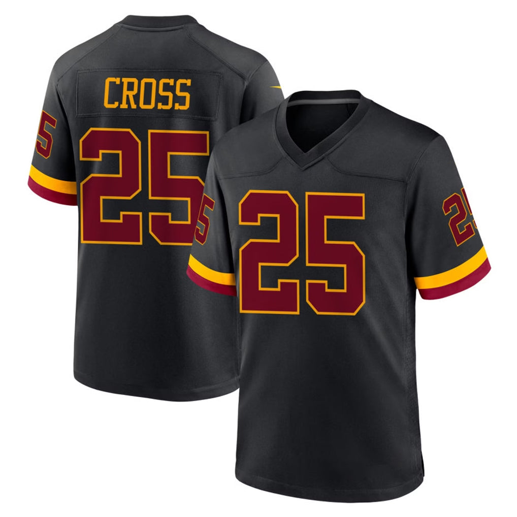W.Commanders #25 Nick Cross Player Black Limited Home Game Ddoa Stitched Jerseys