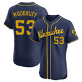 M.Brewers #53 Brandon Woodruff Player Navy Home Limited Elite Ddoa Stitched Jerseys