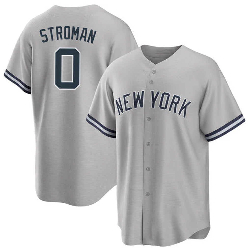 NY.Yankees #0 Marcus Stroman Player Gray Road Game Ddoa Stitched Jerseys