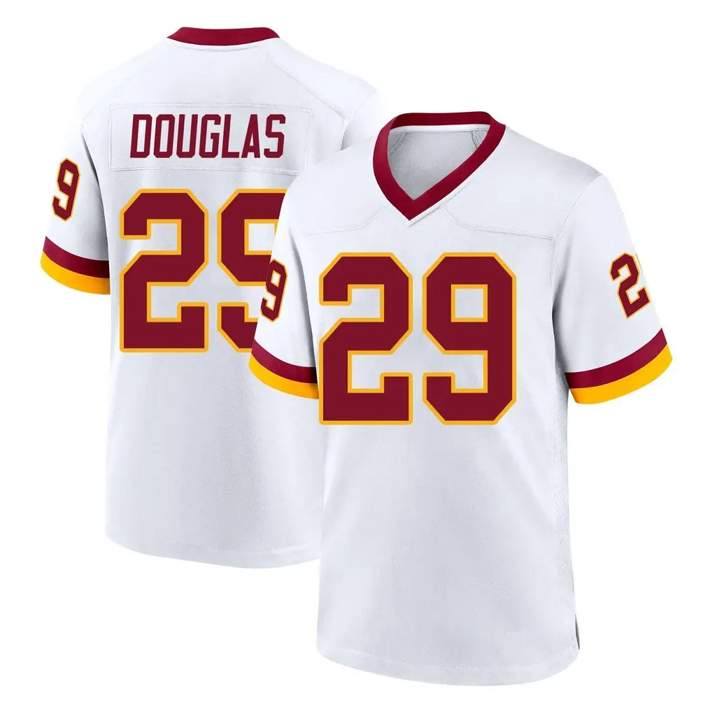 W.Commanders #29 Rasul Douglas Player White Home Game Ddoa Stitched Jerseys