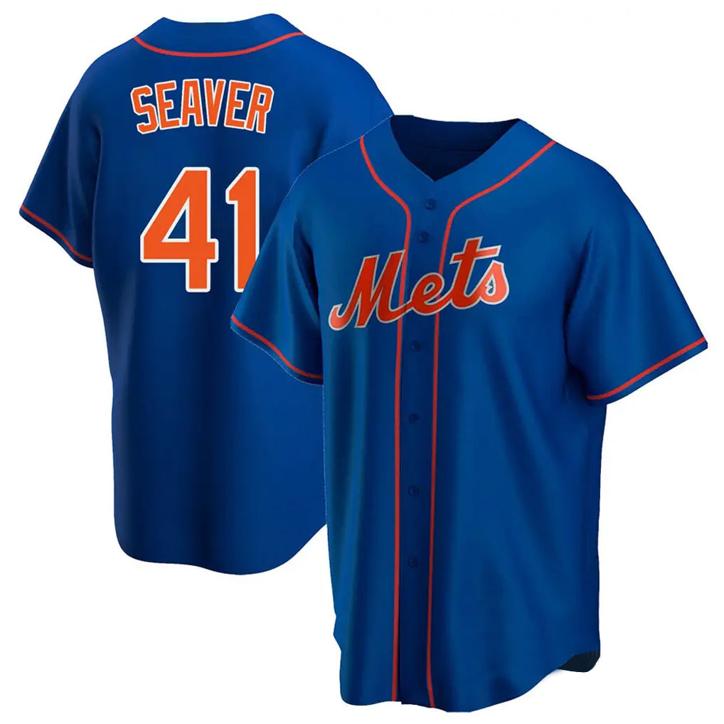 NY.Mets #41 Tom Seaver Player Royal Home Game Ddoa Stitched Jerseys