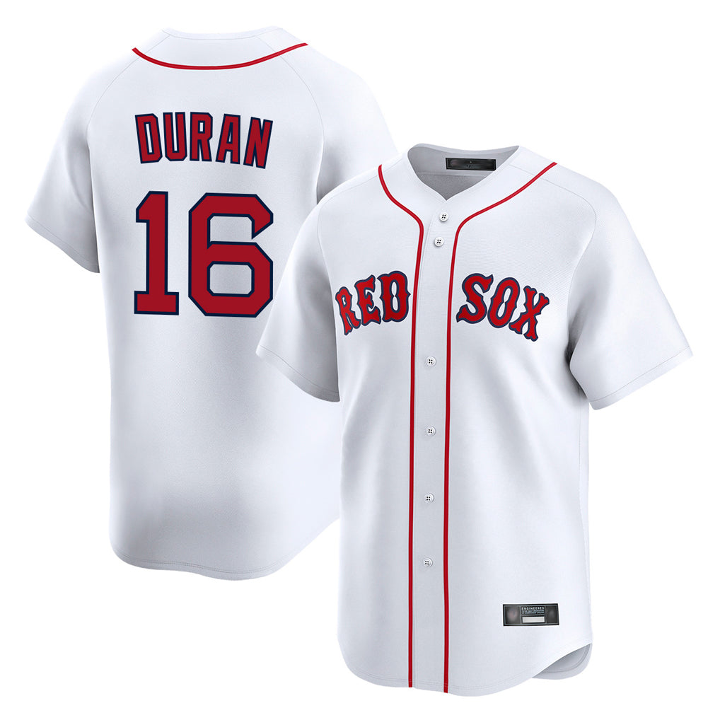 B.Red Sox #16 Jarren Duran Player White Limited Home Game Ddoa Stitched Jerseys