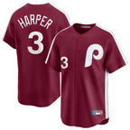 P.Phillies #3 Bryce Harper Player Red Cooperstown Collection Limited Home Ddoa Stitched Jerseys