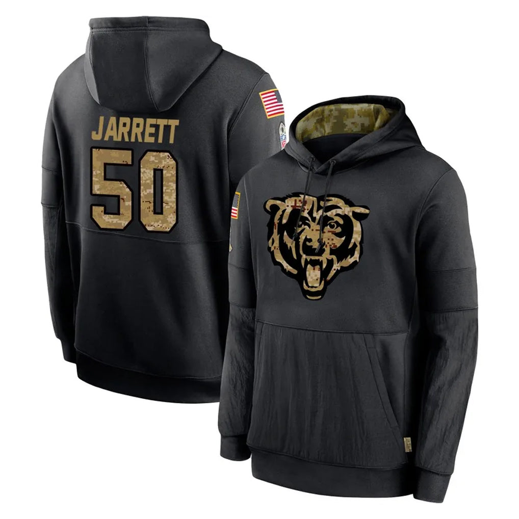 C.Bears #50 Grady Jarrett Player Black Salute to Service Pullover Hoodies Limited Ddoa Stitched Jerseys