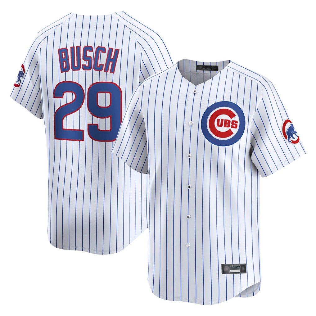 C.Cubs #29 Michael Busch Player White Limited Home Game Ddoa Stitched Jerseys