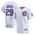 C.Cubs #29 Michael Busch Player White Limited Home Game Ddoa Stitched Jerseys