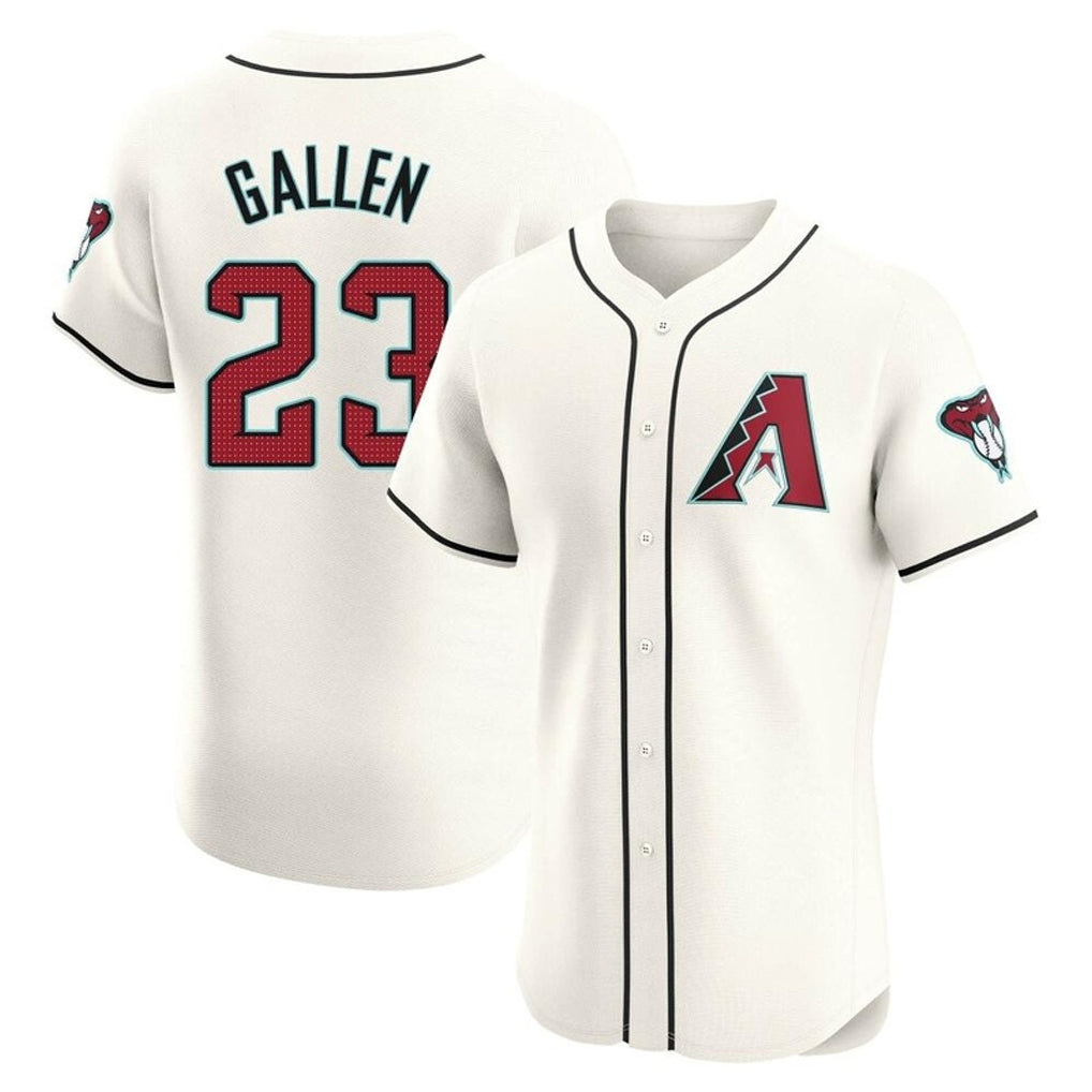 A.Diamondbacks #23 Zac Gallen Player Cream Limited Elite Home Game Ddoa Stitched Jerseys