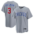 C.Cubs #3 Alex Bregman Player Gray Home Game Ddoa Stitched Jerseys