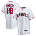 LA.Angels #16 Yusei Kikuchi Player White Home Game Ddoa Stitched Jerseys