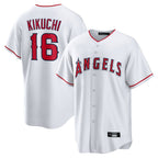 LA.Angels #16 Yusei Kikuchi Player White Home Game Ddoa Stitched Jerseys