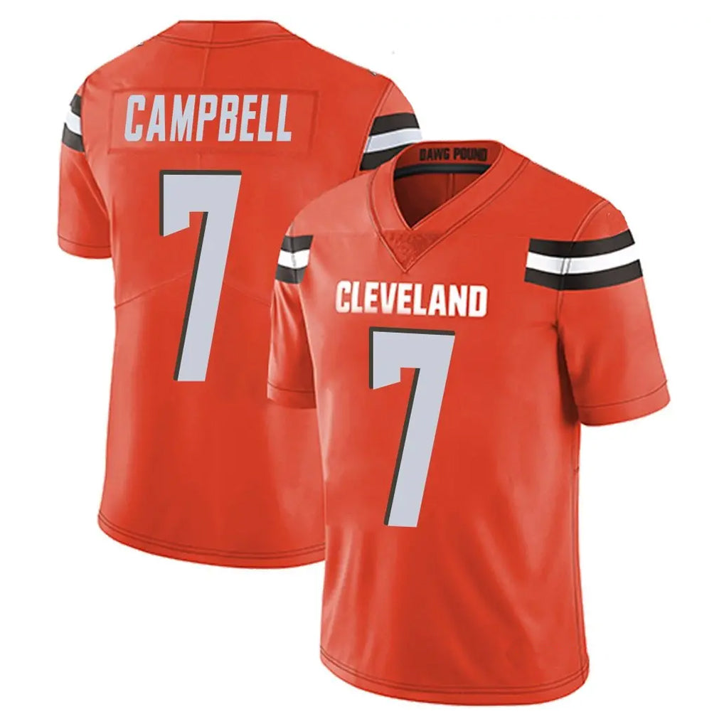 C.Browns #7 Tyson Campbell Player Orange Alternate Vapor Untouchable Limited Home Game Ddoa Stitched Jerseys
