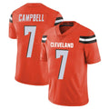 C.Browns #7 Tyson Campbell Player Orange Alternate Vapor Untouchable Limited Home Game Ddoa Stitched Jerseys