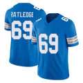 D.Lions #69 Tate Ratledge Player Blue Limited Vapor F.U.S.E. Alternate Home Game Ddoa Stitched Jerseys