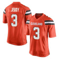 C.Browns #3 Jerry Jeudy Player Orange Home Game Ddoa Stitched Jerseys