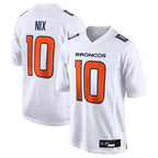 D.Broncos #10 Bo Nix Player White Fashion Limited Game Ddoa Stitched Jerseys