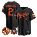 B.Orioles #2 Gunnar Henderson Player Black 30th Anniversary of 2131 Home Game Ddoa Stitched Jerseys