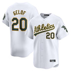 Athletics #20 Zack Gelof Player White Limited Home Game Ddoa Stitched Jerseys