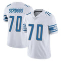 D.Lions #70 Juice Scruggs Player White Limited Vapor Untouchable Home Game Ddoa Stitched Jerseys