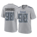 T.Titans #98 Jeffery Simmons Player Gray Atmosphere Fashion Home Game Ddoa Stitched Jerseys