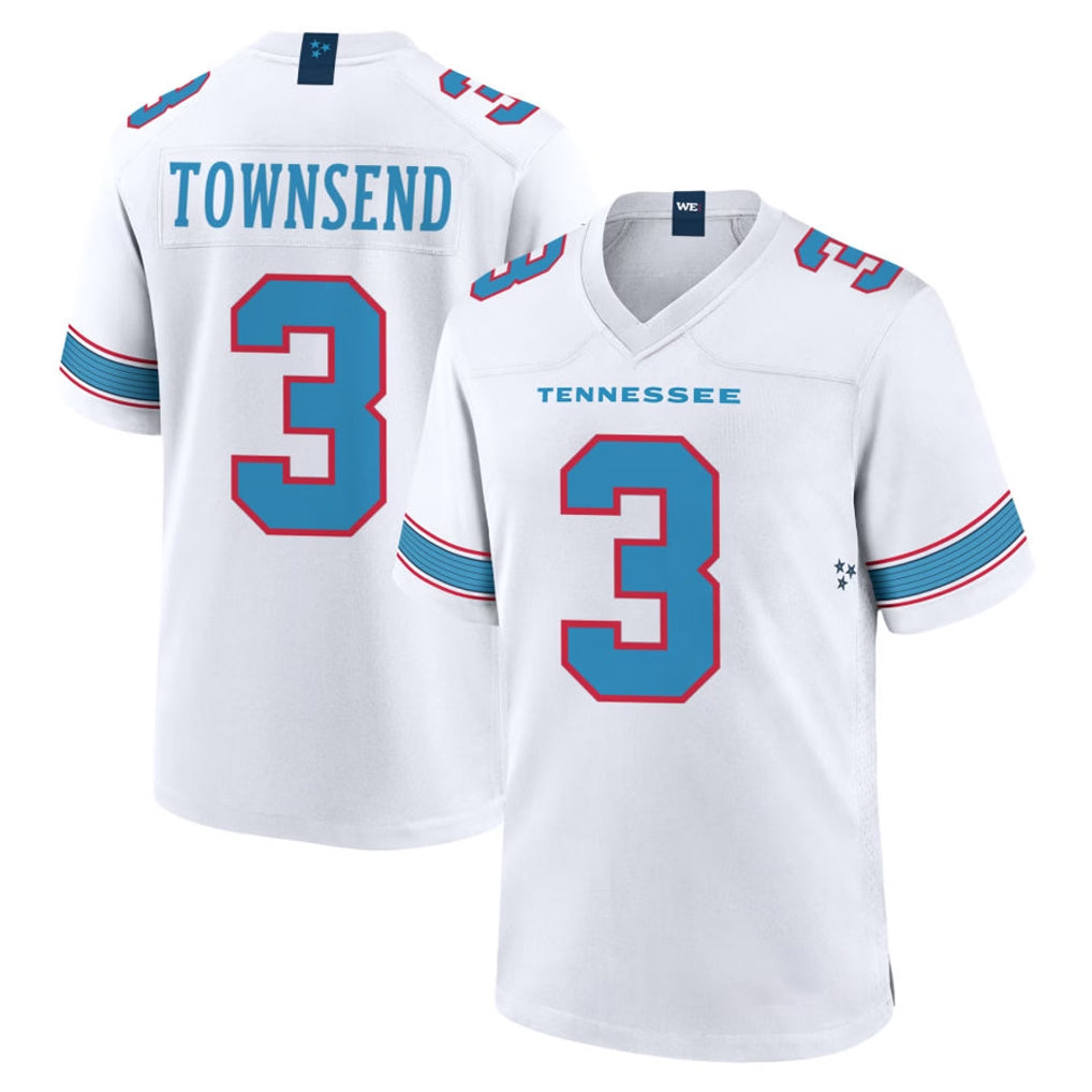 T.Titans #3 Tommy Townsend Player White 2026 Game Home Ddoa Stitched Jerseys