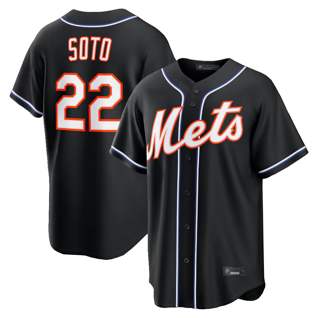 NY.Mets #22 Juan Soto Player Black Fashion Out Game Ddoa Stitched Jerseys