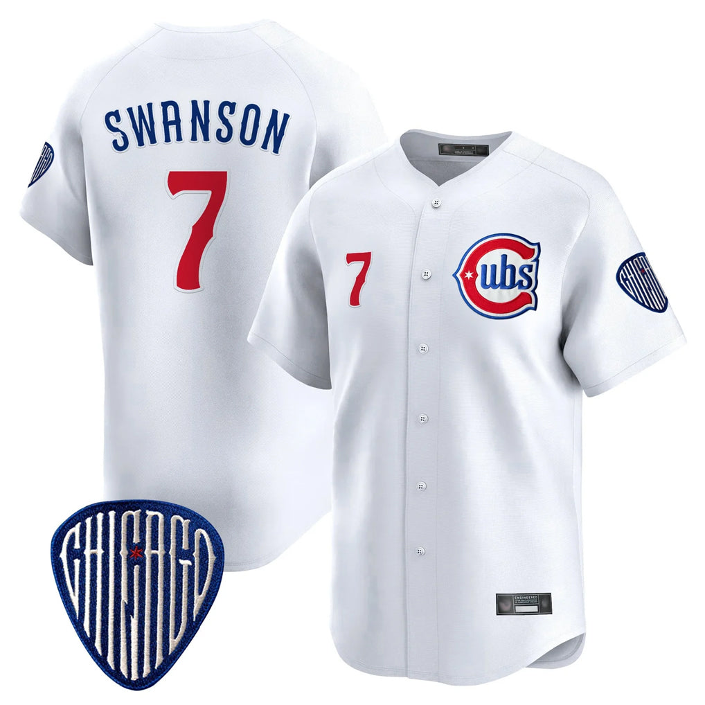 C.Cubs #7 Dansby Swanson Player White Vapor Premier Limited Home Ddoa Stitched Jerseys