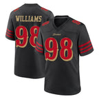 SF.49ers #98 Mykel Williams Player Black Rivalries Collection Home Game Ddoa Stitched Jerseys