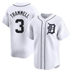 D.Tigers #3 Alan Trammell Player White Home Limited Ddoa Stitched Jerseys