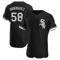 C.White Sox #58 Seranthony Dom¨ªnguez Player Black Limited Elite Home Ddoa Stitched Jerseys