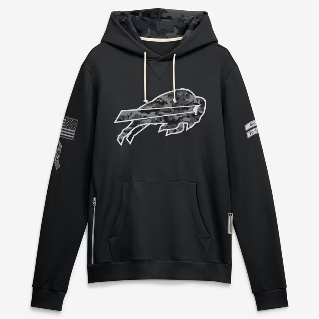 B.Bills 2026 Black Logo Pullover Hoodies Limited Game Ddoa Stitched Jerseys