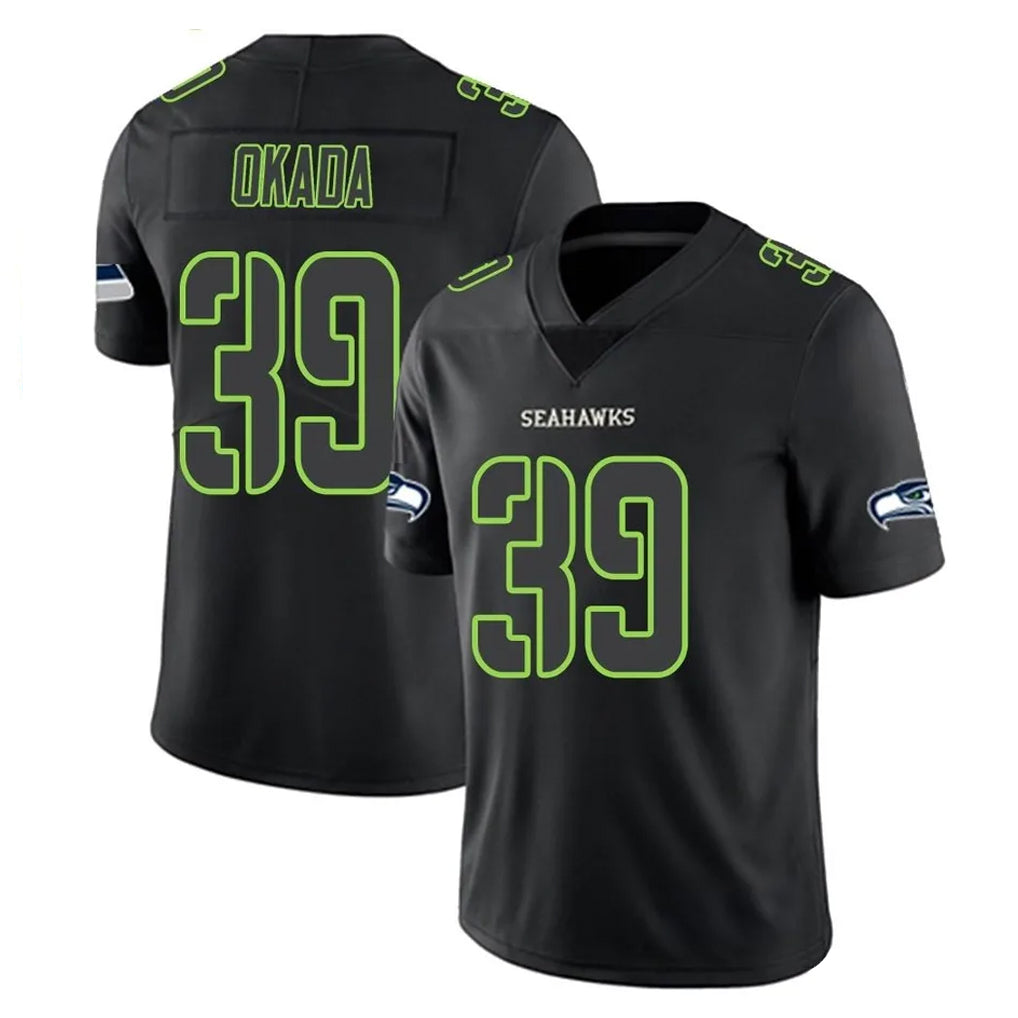 S.Seahawks #39 Ty Okada Player Black Impact Limited Home Game Ddoa Stitched Jerseys