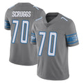 D.Lions #70 Juice Scruggs Player Gray Vapor Untouchable Limited Home Game Ddoa Stitched Jerseys