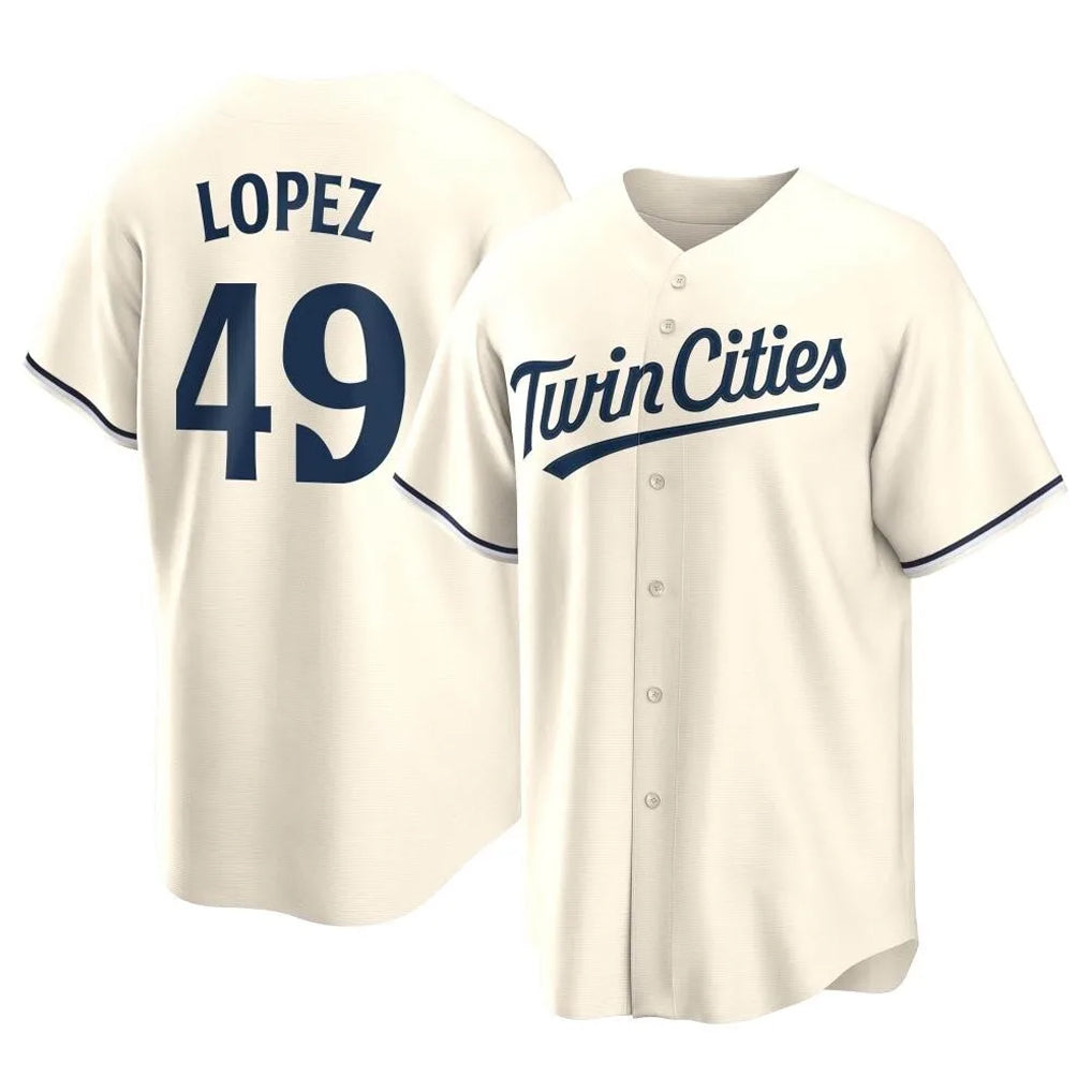 M.Twins #49 Pablo Lopez Player Cream Game Limited Home Ddoa Stitched Jerseys