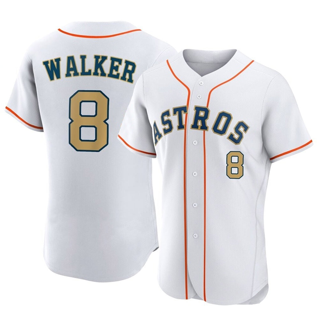 H.Astros #8 Christian Walker Player Gold Collection Limited Elite Home Ddoa Stitched Jerseys