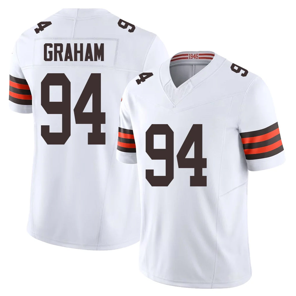 C.Browns #94 Mason Graham Player White Vapor F.U.S.E. Limited Home Game Ddoa Stitched Jerseys
