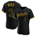 LA.Dodgers #3 Edwin D¨ªaz Player Black Snake Skin City Limited Elite Home Ddoa Stitched Jerseys
