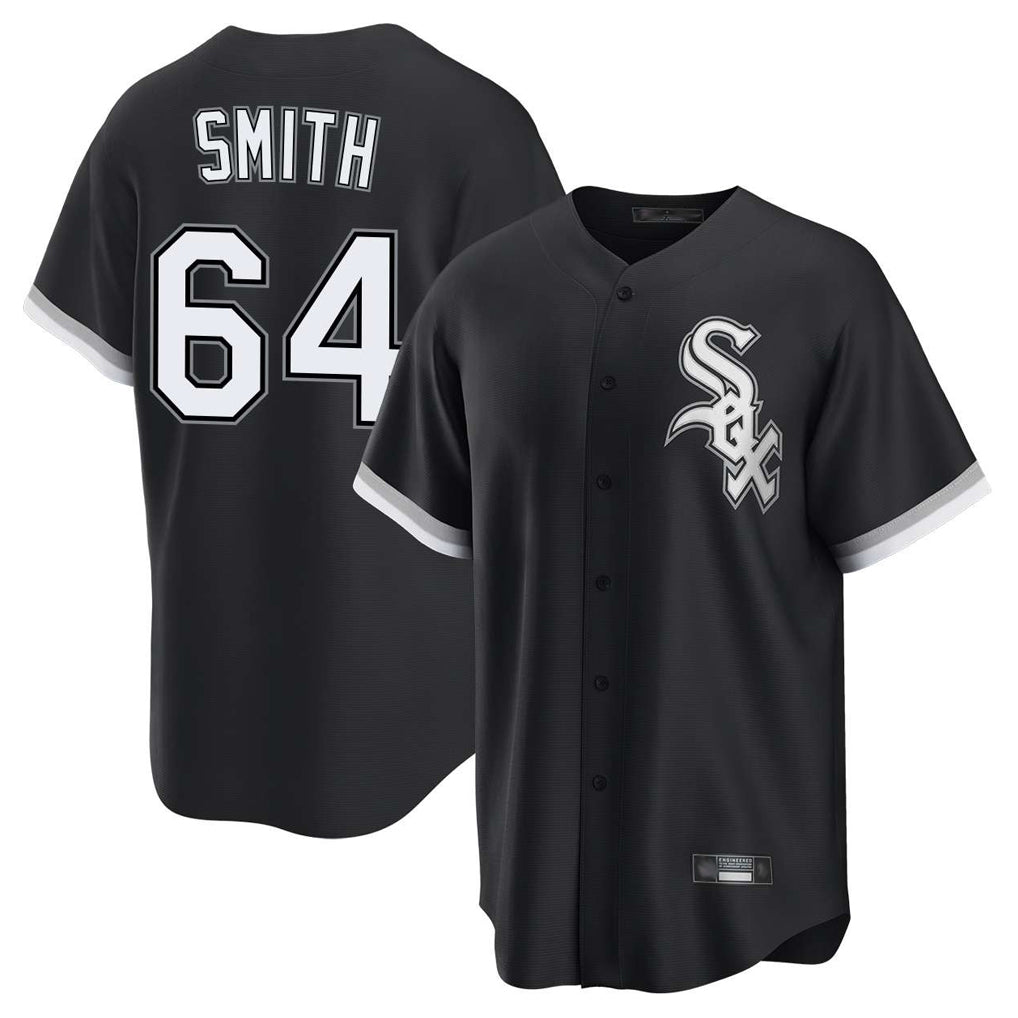 C.White Sox #64 Shane Smith Player Black Home Game Ddoa Stitched Jerseys