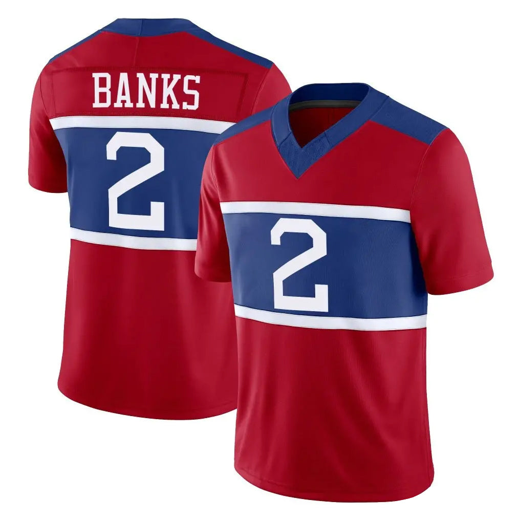NY.Giants #2 Deonte Banks Player Red Century Vapor F.U.S.E. Home Game Ddoa Stitched Jerseys